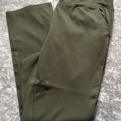 Belle By Kim Gravel Olive Green Leggings Sz18W