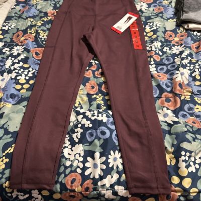Woman’s NWT Maroon Dance Skin 7/8  Brushed Leggings