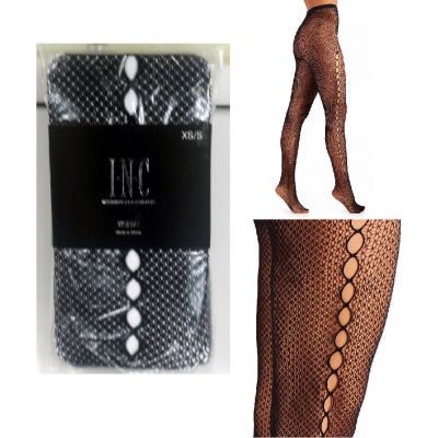 INC International Concepts Cut Out Fishnet Tights Black Size XS S New