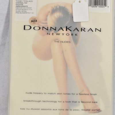 Donna Karan The Nudes Control Top Medium Tone A03 Style A19 NOS