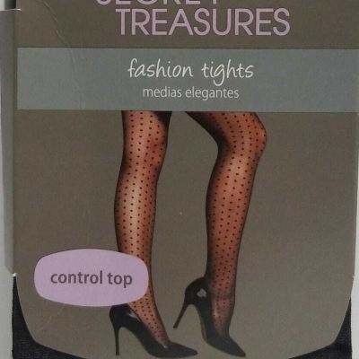 Secret Treasures Fashion Tights 1 Pair Control Top Size 1 Black (LOC TUB-Sock)