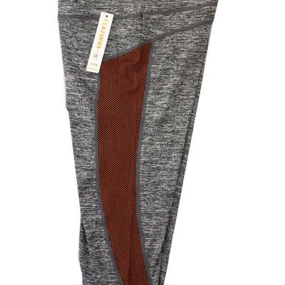 FYK Fashion Women's Size M/L Capri Leggings Gray Sporty Yoga Pants, NEW