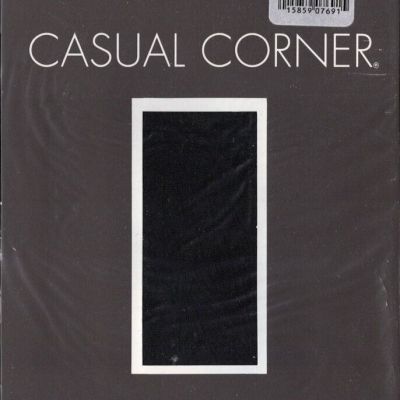 CASUAL CORNER CONTROL TOP SANDALFOOT PANTYHOSE – Size A, Black