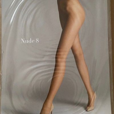 Wolford Nude 8 Tights pantyhose nylons nearly invisible light almond NWT - XS