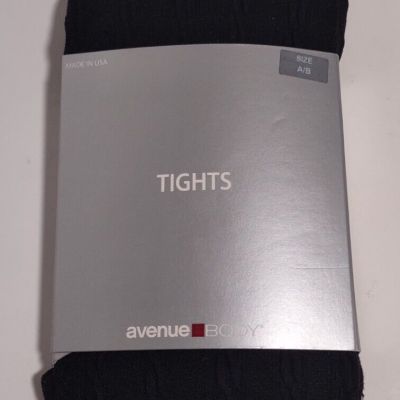 NWT Avenue Body Textured Tights Black Size A/B Made in USA