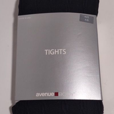 NWT Avenue Body Textured Tights Black Size A/B Made in USA