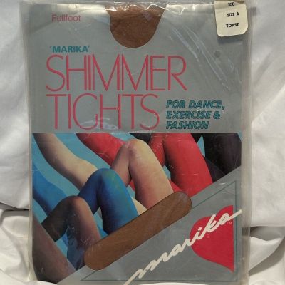Vtg Marika Toast Shimmer Dance Exercise Tights Size A 4'11