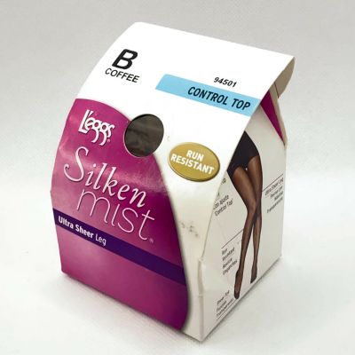 L'eggs Women's Silken Mist Control Top Sheer Toe Run Resist Ultra Sheer