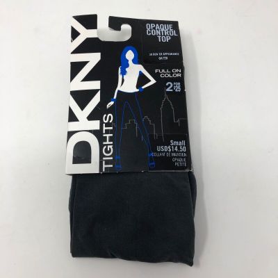 DKNY Tights Opaque Control Top Full On Color Womens Small Flannel Gray Full Toe