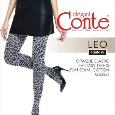Conte Tights LEO Animal Trend Leopard Pattern Fumo Fantasy Dense Pantyhose
