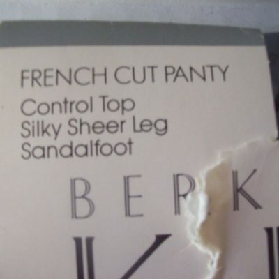 Berkshire Kicks Control Top Silky Sheer Leg Sandalfoot BLACK #5003 Medium