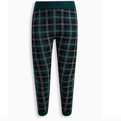 Torrid Plus Size Plaid Sweater Leggings - Size 1