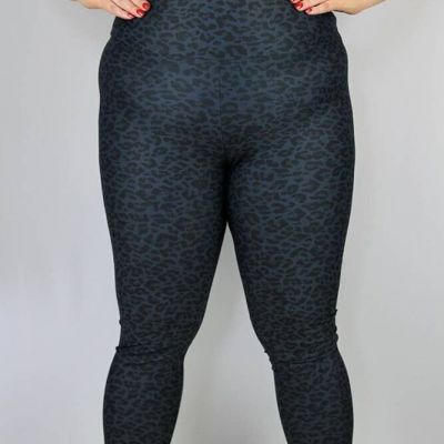 Carbon Animal Print Leggings in Plus Size