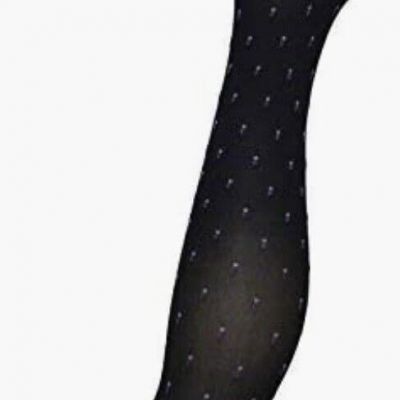 Hanes Womens  Tights Double Party dot Black   Purple Small H4