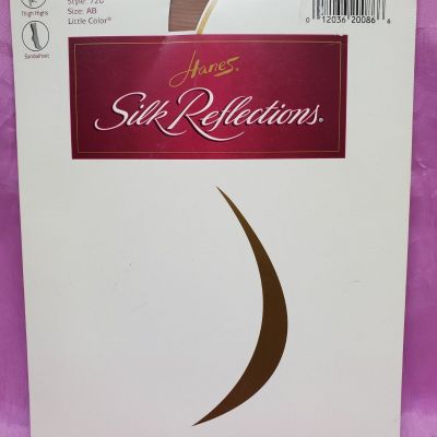 Silk Reflections Non Garter Stockings Nylons LITTLE COLOR Sz A-B Thigh-Hi Sissy