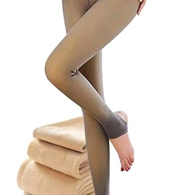 Winter Womens Tights Stockings Pants Warm Lining Opaque Pantyhose Bottom Stirrup