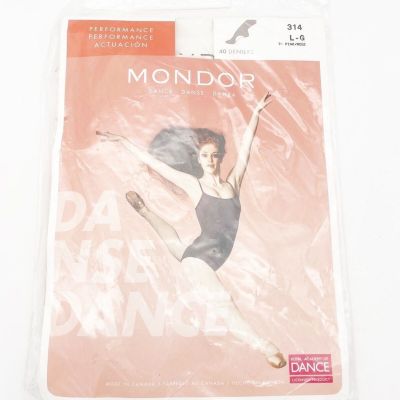 NEW Mondor Ballet Dance Tights Semi-Opaque Pink Convertible Tight Size Large NWT