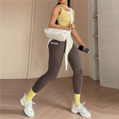 U.S -High Waist Yoga Leggins With Pocket Women Soft Workout Tights Fitness Pants