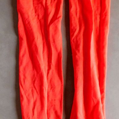 Long Bright Red Stockings, Thigh Knee High Tube Socks, NWOT, Black Trim, Retro