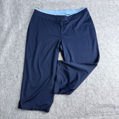 Style & Co Sport Large navy blue legging athletic yoga activewear pants stretch