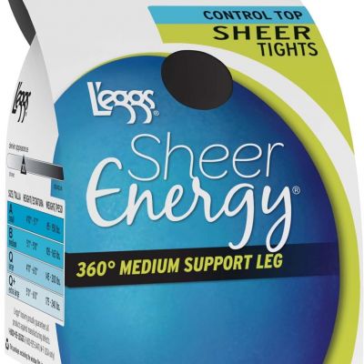 Leggs Womens Sheer Energy Control Top Sheer Tight - As Seen On TV