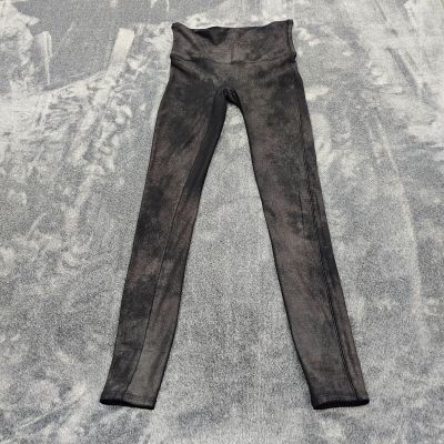 Spanx Legging Womens Medium Faux Leather  high waist black coated Casual comfort