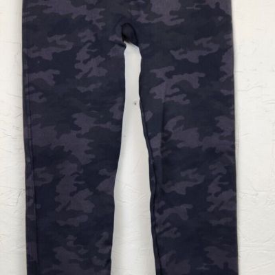 Spanx Leggings Womens Large Black Gray Camo Seamless Shaping Workout Gym Ladies