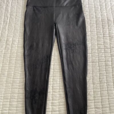 Spanx Leggings Black Moto Biker Style Size 3X High Rise
