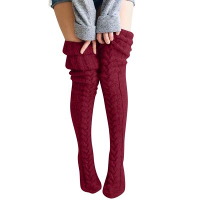 Women Over Knee Boot Socks Knit Leg Stocking Thigh Long Warmers Over Extra