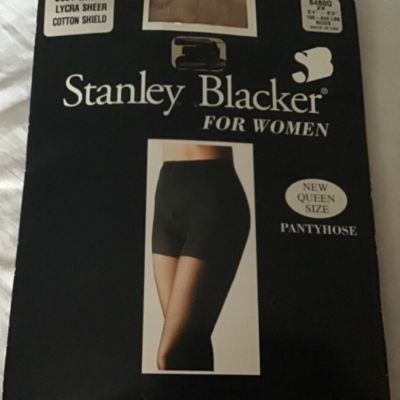 STANLEY BLACKER Sheer Black BODY SHAPER PANTYHOSE Size 2X