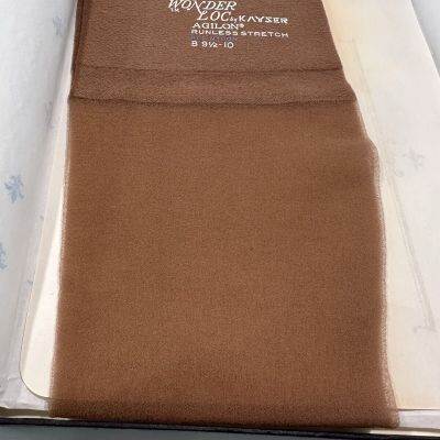 VINTAGE Kayser Hose-Wonderloc Stretch-Honeysweet-Seamless-Sz9.5/10 B 3pk *NEW