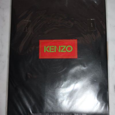 NEW Vintage 1990s KENZO Nude Logo Floral Embroidered Pantyhose Sz M/L NOS