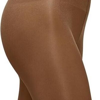 NEW Wolford Satin Opaque 50 Tights Small Coca Brown w Shimmer 18379 $55