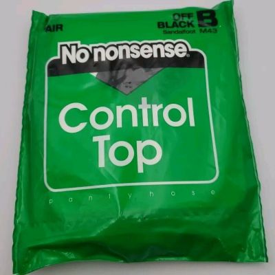 No Nonsense Control Top Nylon Leg Pantyhose Off Black M43 Size B – 1 pair