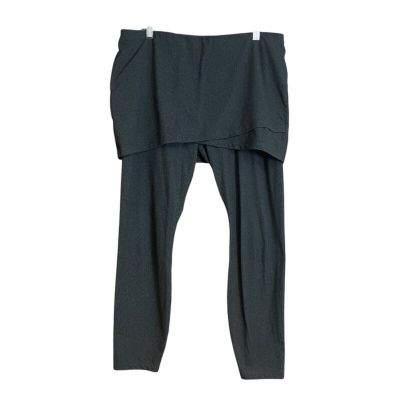 CABI skirted leggings Women Size Large Charcoal Gray  workout