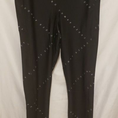Under Armour Ankle Crop Compression Leggings Women XL Black Hi Rise Yoga Workout