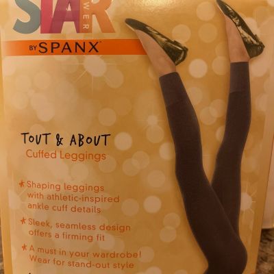 Spanx XL Heather Grey Cuffed leggings Tout & About Style SHO615 NWT