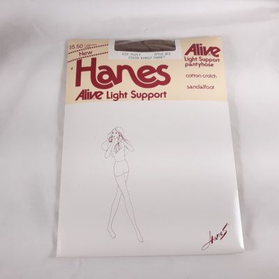 Hanes Alive Light Support Panty Hose 813 Size Plus F Color Barely There