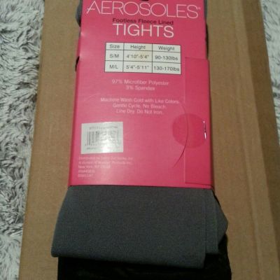Aerosoles Footless Fleece Lined Tights Size S/M ~2 Pairs