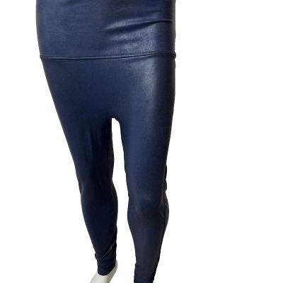 Women’s Spanx Leggings Size 3x Ankle length Blue Metallic Stretch Sara Blakely