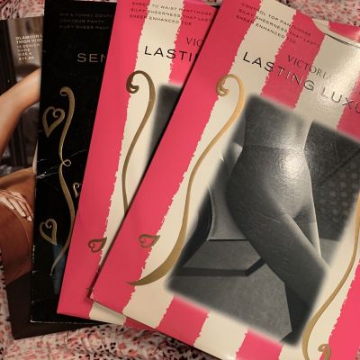 Vintage Victoria Secret Silky Pantyhouse Lace Thigh High Small Sz A NIP Pick ONE