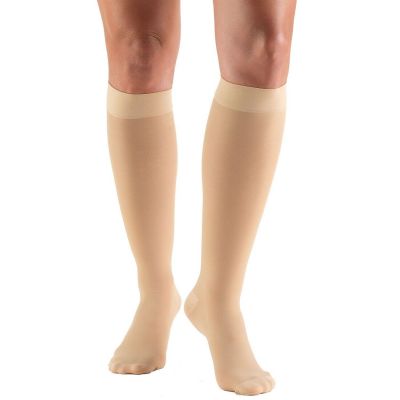 Truform Women's Stockings Knee High Sheer: 20-30 mmHg L BEIGE (0263BG-L)