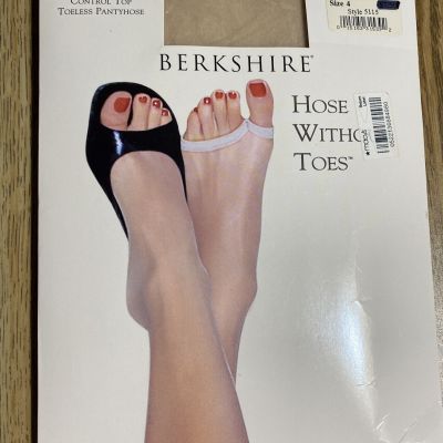 BERKSHIRE Hose Without Toes Toeless NUDE PANTYHOSE 145-175lbs