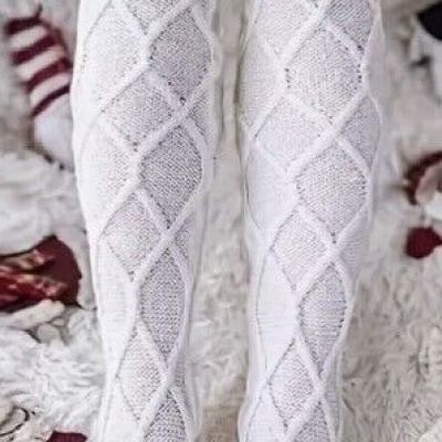stockings thigh high White