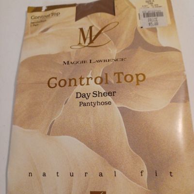 maggie lawrence Control Top Day Sheer Panty Hose Size A Tan
