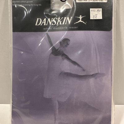 Danskin Women's 72 Soft Microfiber Footed Tights PINK Size B Non Roll Waistband