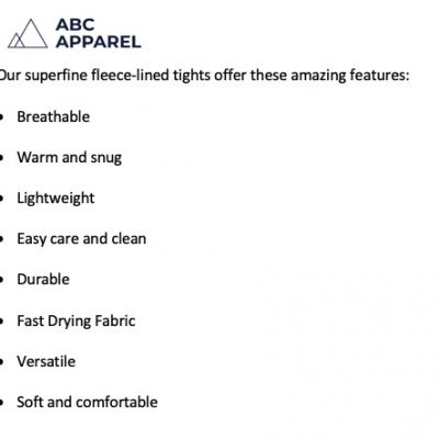 4-pack Premium Superfine Fleece Lined Tights - Stylish & Warm Footless