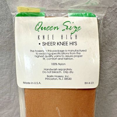4 Pair Queen Size Vintage Sheer Knee High Hose Hosiery NEW Unopened 10 to 13