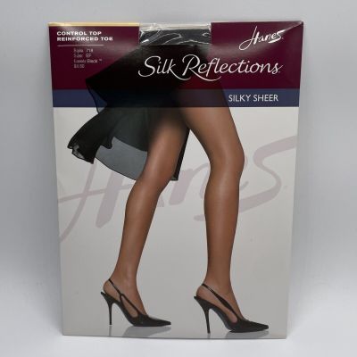 Hanes Silk Reflections Silky Sheer Control Top Style 718 Size EF Pantyhose