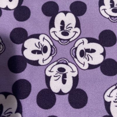 LLR One size Disney leggings Mickey Mouse heads w/purple background